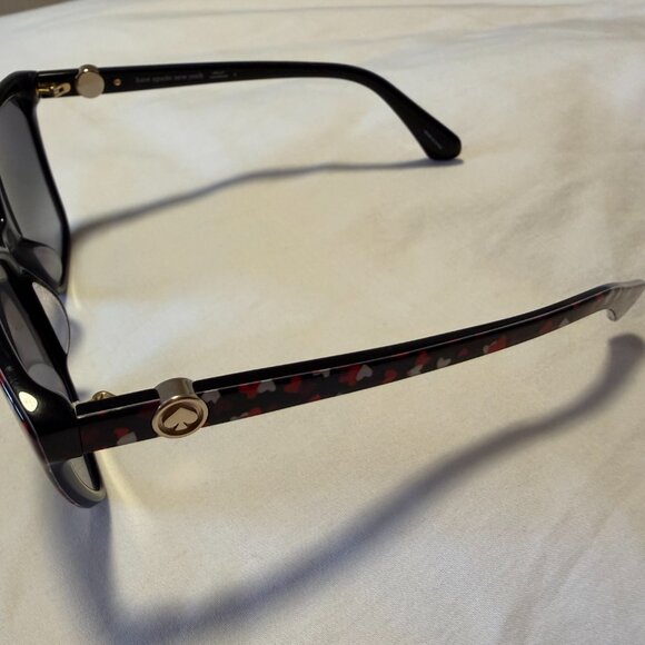 Kate Spade AMIYAH/G/S 0F74 Women\'s Black Pattern Red Sunglasses